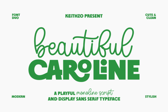 Caroline: a Beautiful Font for Creative Designs
