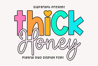 Thick Honey Font Duo: Projects & Ideas for Designers