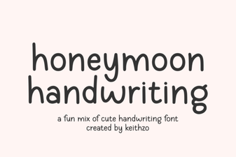 Honeymoon Handwriting Font: Romantic Script for Wedding Designs